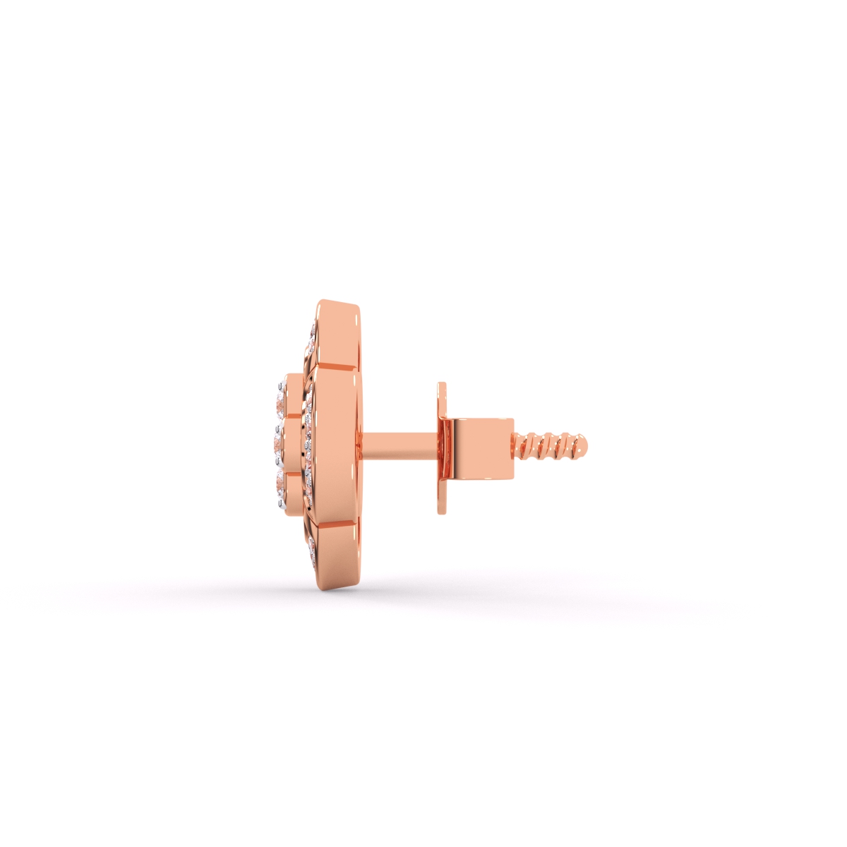 Elegant Cluster Round Diamond Girl’s Studs